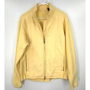 Glen Echo | L | women's Fleece jacket light yellow butter Golf Preppy Quilted